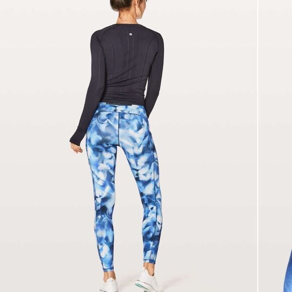 LULULEMON Speed Up Tight Legging Blush Blossom Alpine White Midnight Navy Blue 4 - Picture 3 of 7